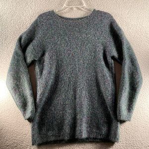 Paul Harris Design Sweater Size Small Mohair Blend‎ Green/Pink/Cream  Pullover